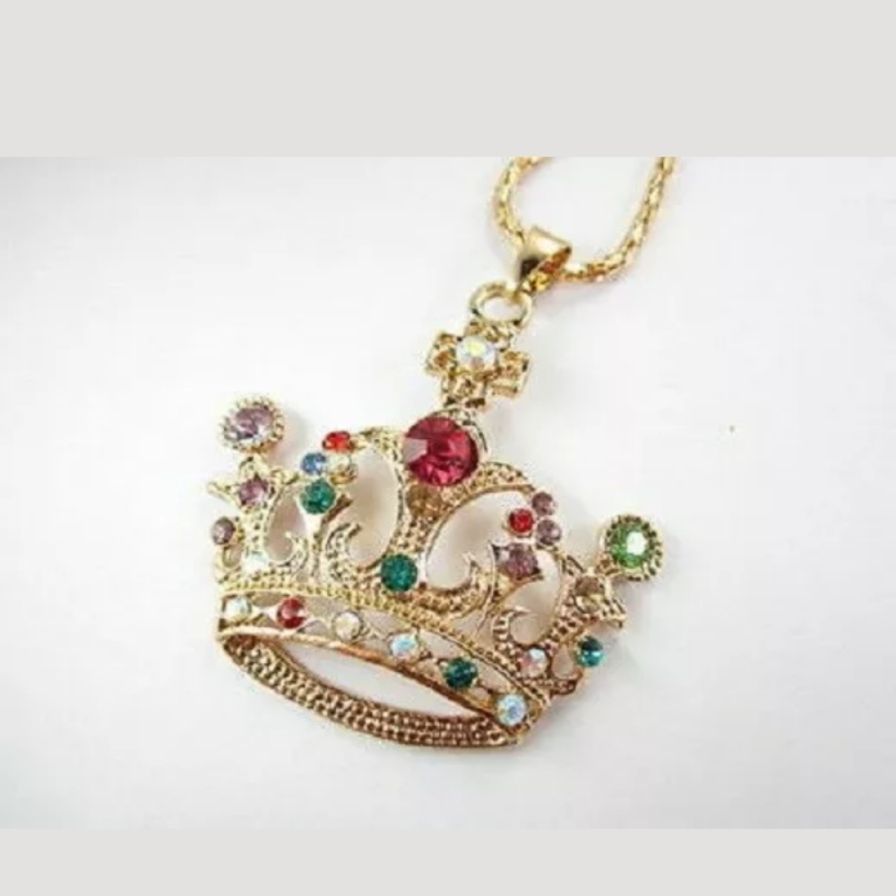 Betsey Johnson Crown Necklace - Picture 1 of 1